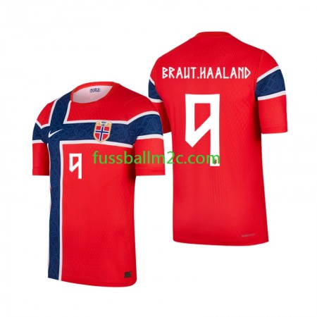 Fußballtrikots Norwegen Erling Haaland 9 Heim Trikotsatz WM 2026 Fußballtrikots Norwegen Erling Haaland 9 Heim Trikotsatz WM 2026